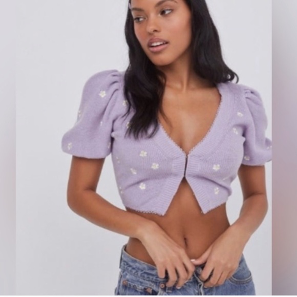 For Love And Lemons Tops - For Love and Lemons Crop Sweater